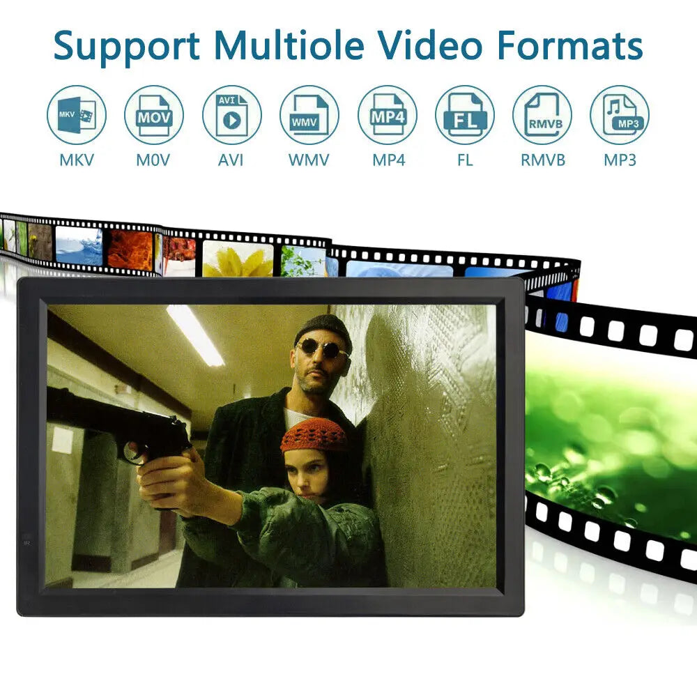 15.4" Portable Car TV Digital Television DVB-T2 ATSC ISDB-T Digital Analog TV Wireless Screen Share Miracast HDMI Video Player