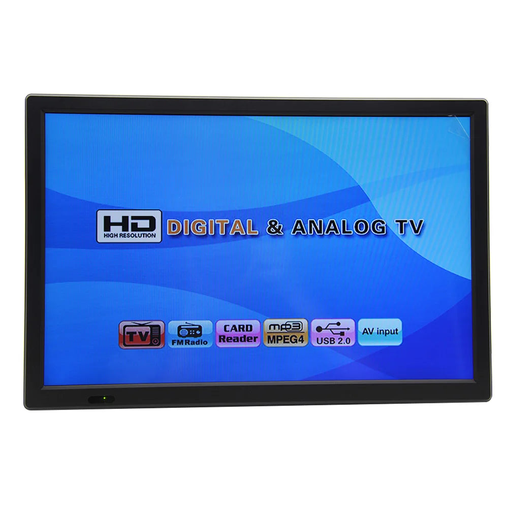 15.4" Portable Car TV Digital Television DVB-T2 ATSC ISDB-T Digital Analog TV Wireless Screen Share Miracast HDMI Video Player
