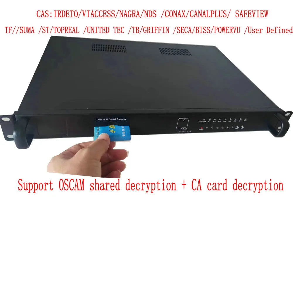 FTA Dvbc Dvbt Dvbs S2 Atsc Ip Gateway High Quality OSCAM IRD Iptv/Ott System Tuner to Ip Professional Receiver
