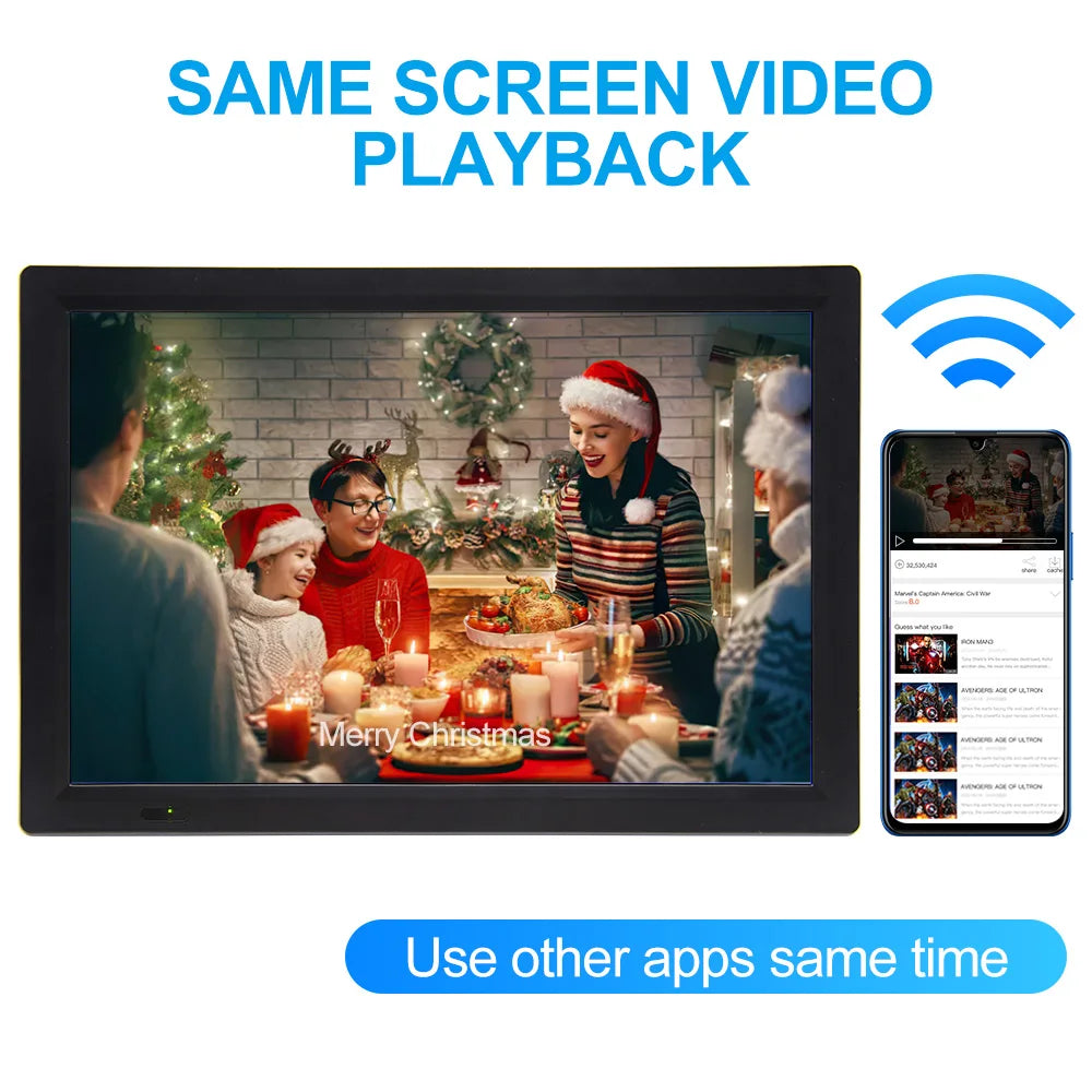 15.4" Portable Car TV Digital Television DVB-T2 ATSC ISDB-T Digital Analog TV Wireless Screen Share Miracast HDMI Video Player