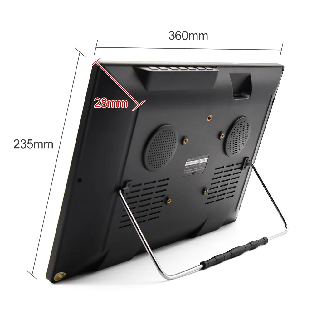 15.4" Portable Car TV Digital Television DVB-T2 ATSC ISDB-T Digital Analog TV Wireless Screen Share Miracast HDMI Video Player