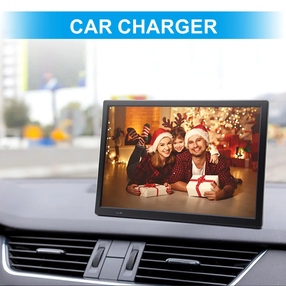 15.4" Portable Car TV Digital Television DVB-T2 ATSC ISDB-T Digital Analog TV Wireless Screen Share Miracast HDMI Video Player