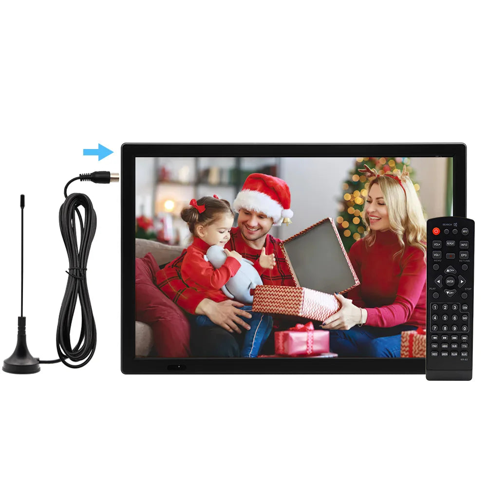 15.4" Portable Car TV Digital Television DVB-T2 ATSC ISDB-T Digital Analog TV Wireless Screen Share Miracast HDMI Video Player