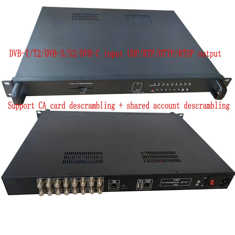 FTA Dvbc Dvbt Dvbs S2 Atsc Ip Gateway High Quality OSCAM IRD Iptv/Ott System Tuner to Ip Professional Receiver